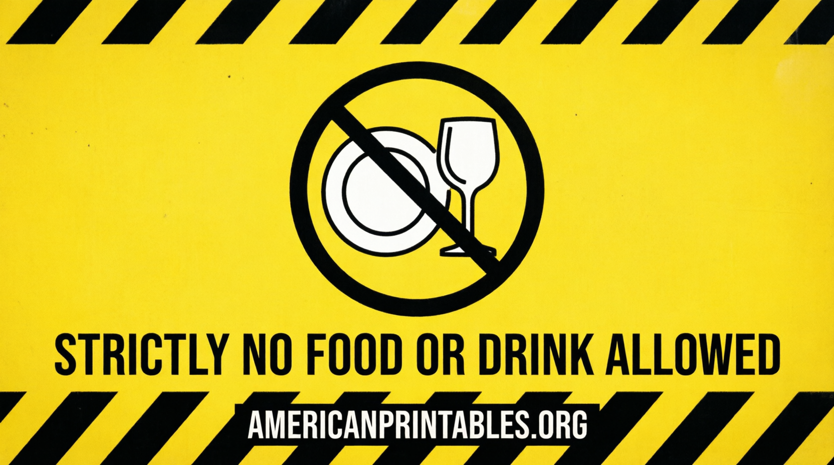 Free Printable No Food or Drink Signs (2)