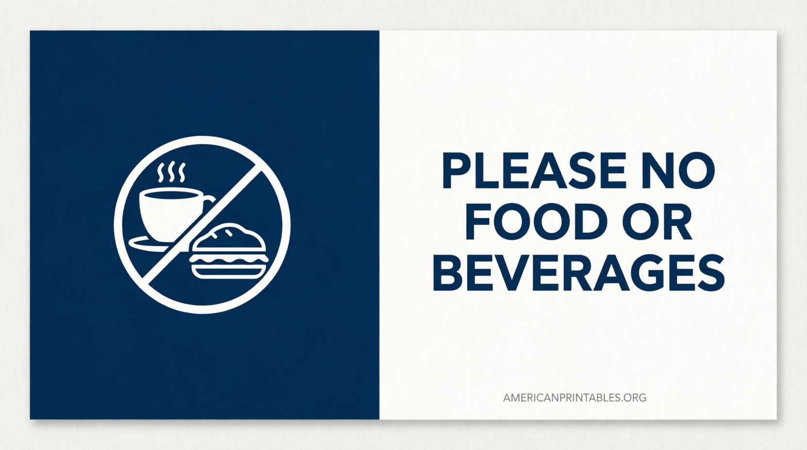 Free Printable No Food or Drink Signs (4)