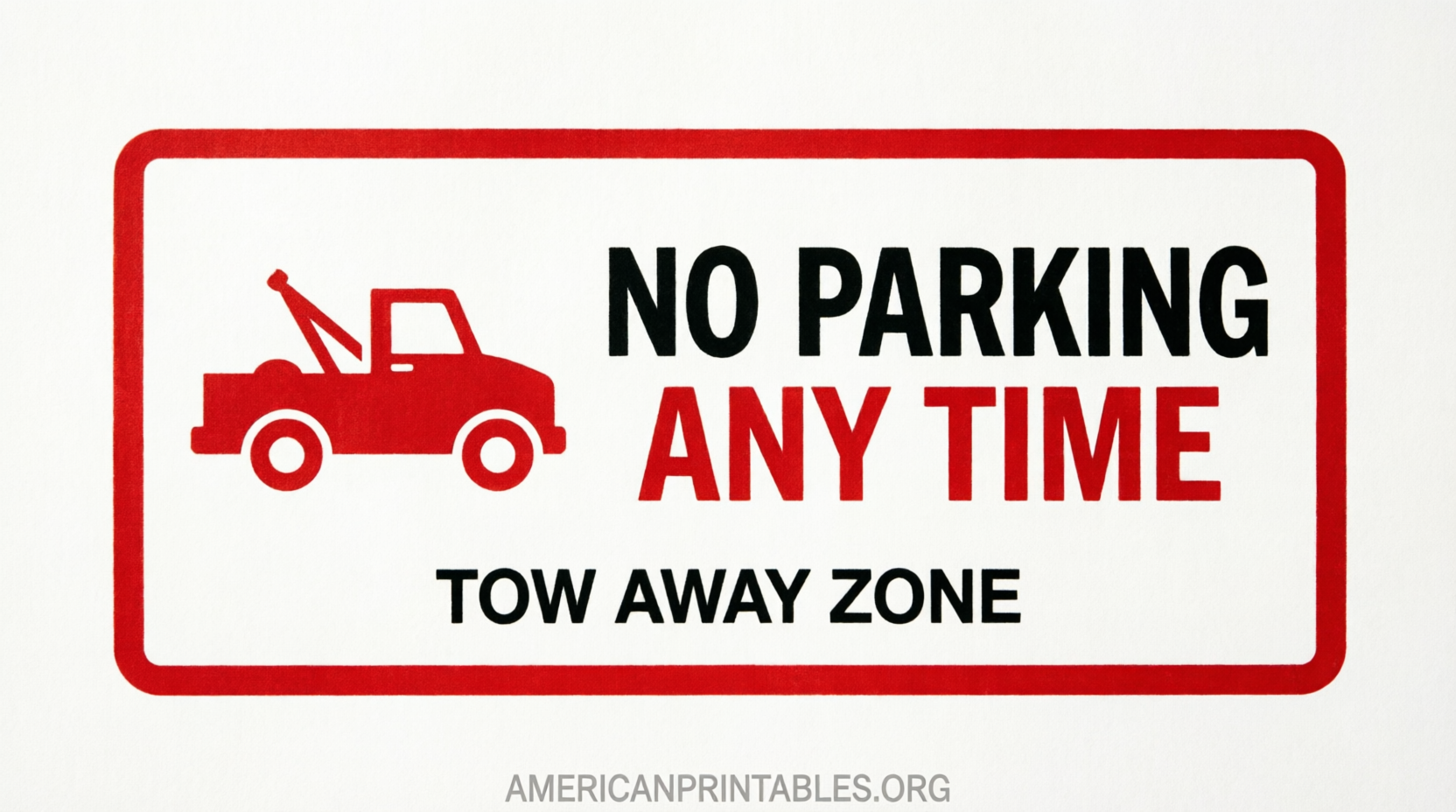 Free Printable No Parking Signs Download PDFs (4)