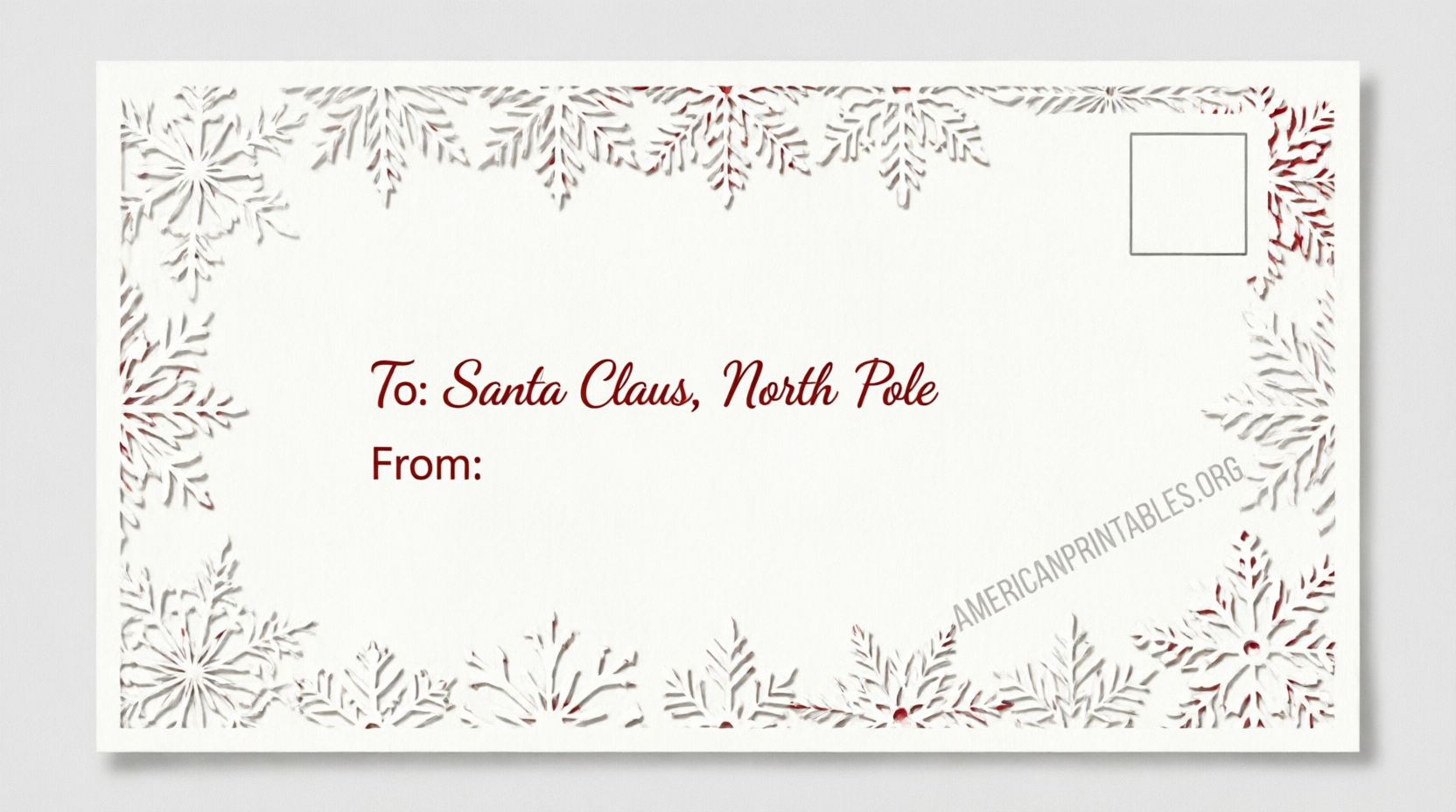 Free Printable North Pole Envelope Template (1)