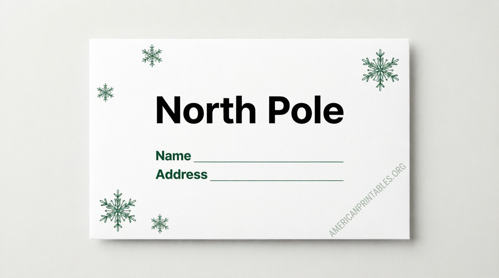 Free Printable North Pole Envelope Template (3)