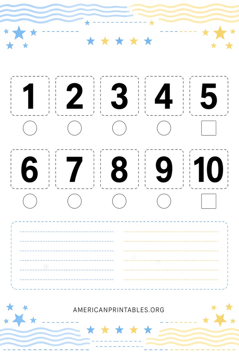 Free Printable Numbers 1-10 PDF Downloads (4)