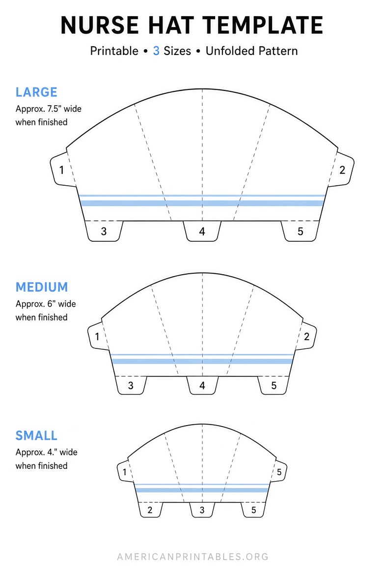 Free Printable Nurse Hat Template Guide (4)