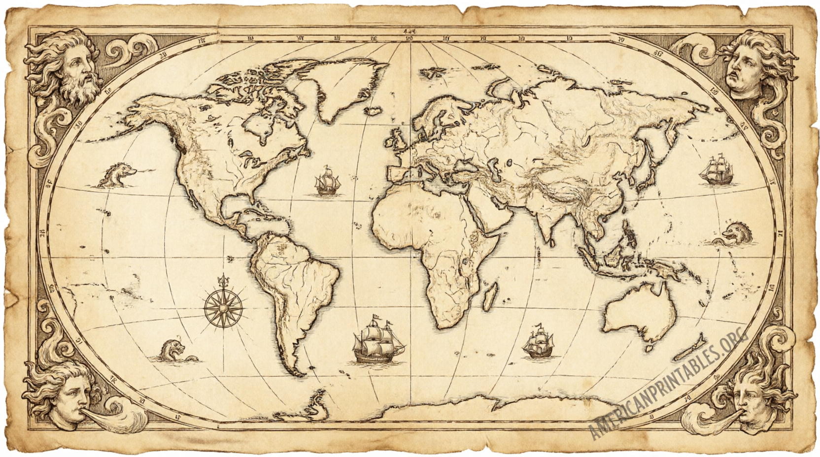 Free Printable Old World Maps Download Guide (3)