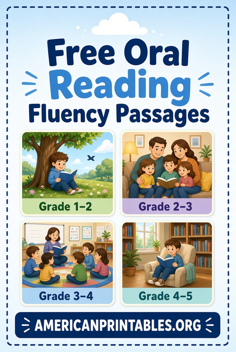 Free Printable Oral Reading Fluency Passages (2)