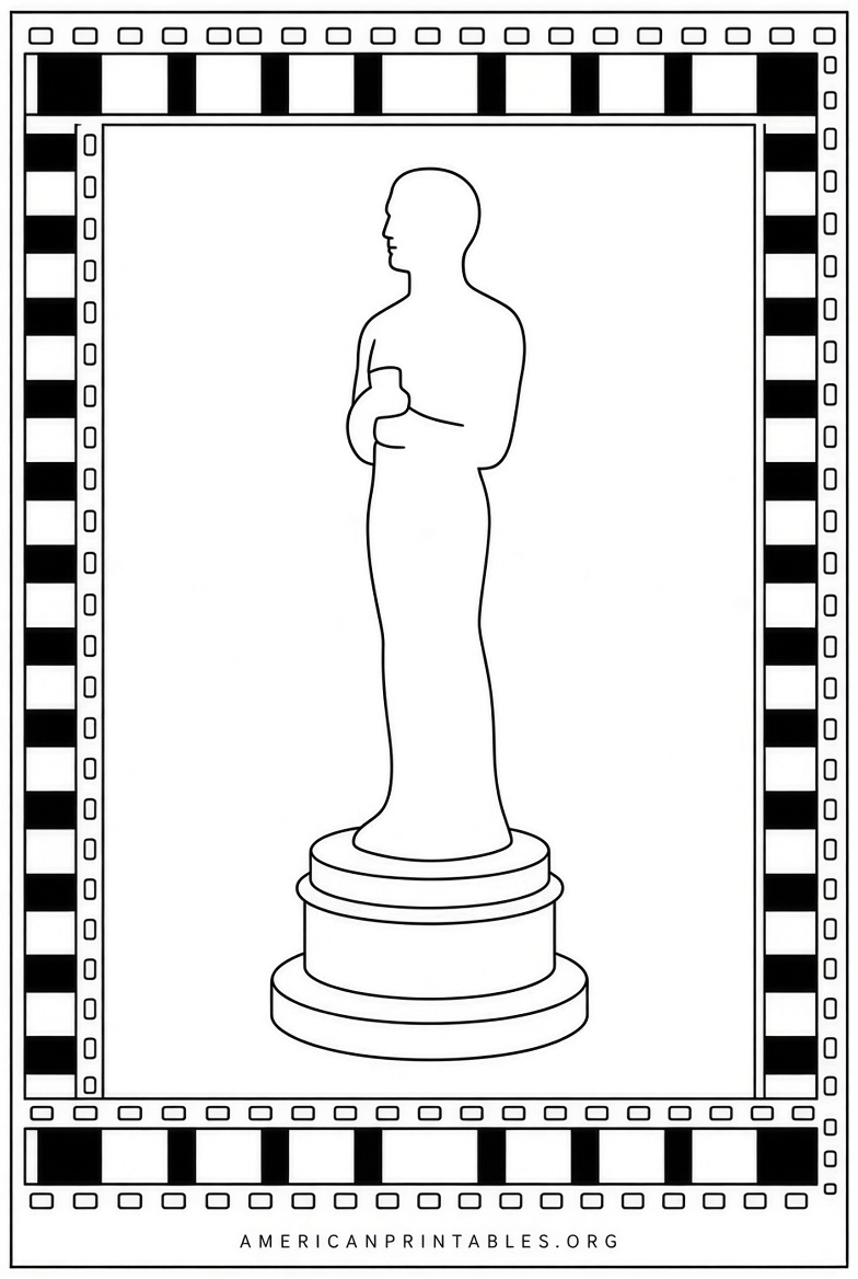 Free Printable Oscar Statue Template Guide (1)