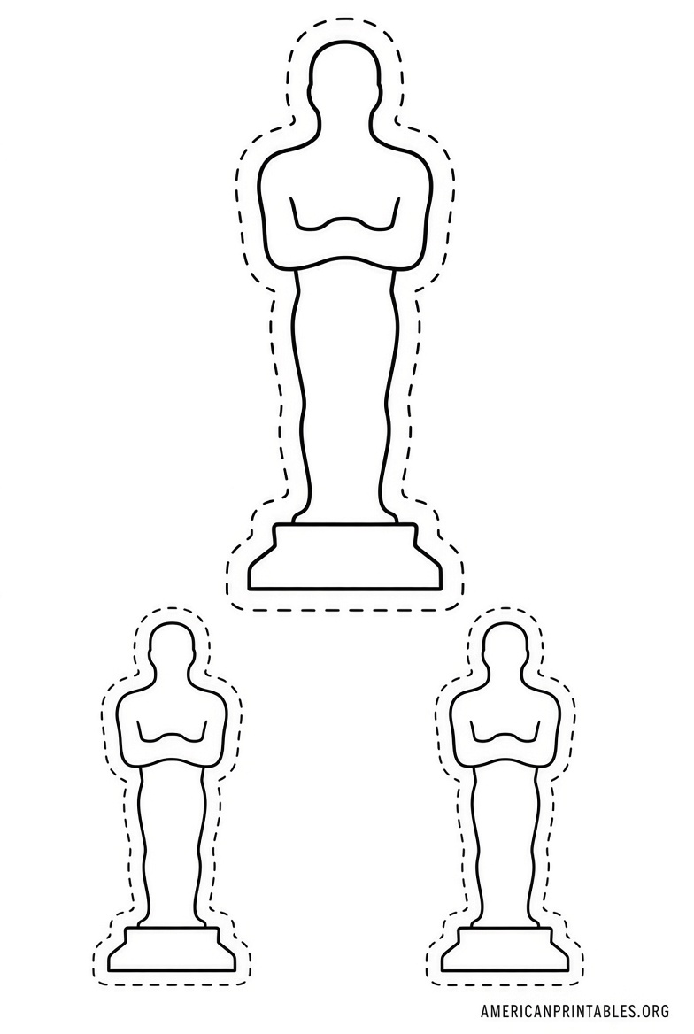 Free Printable Oscar Statue Template Guide (3)