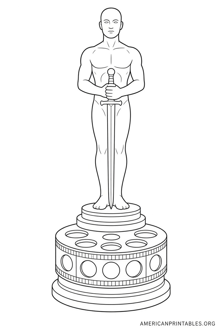 Free Printable Oscar Statue Template Guide (4)