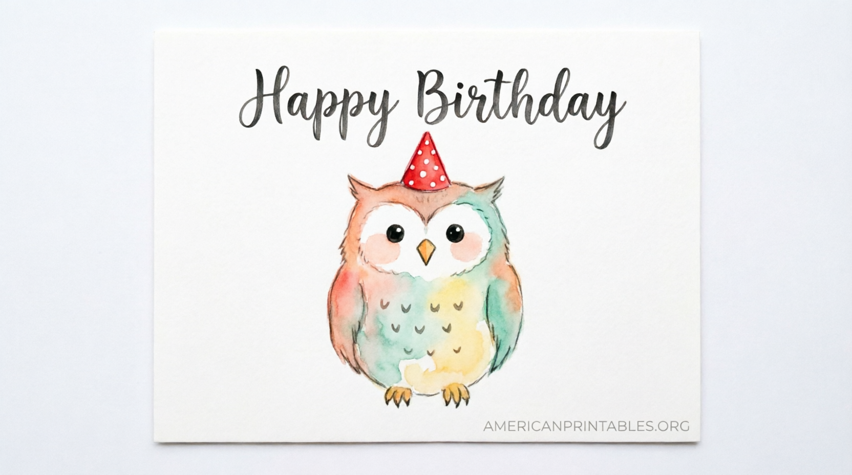 Free Printable Owl Birthday Cards – Easy Downloads (1)