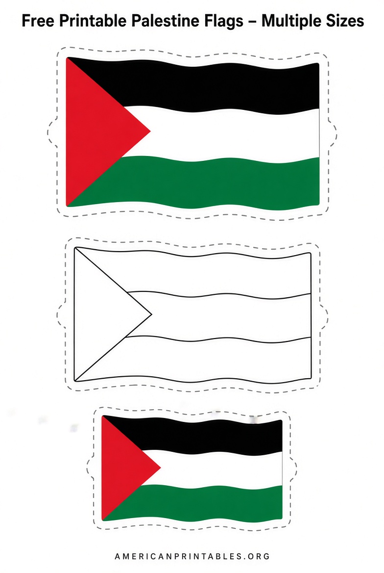 Free Printable Palestine Flag PDF Downloads (3)
