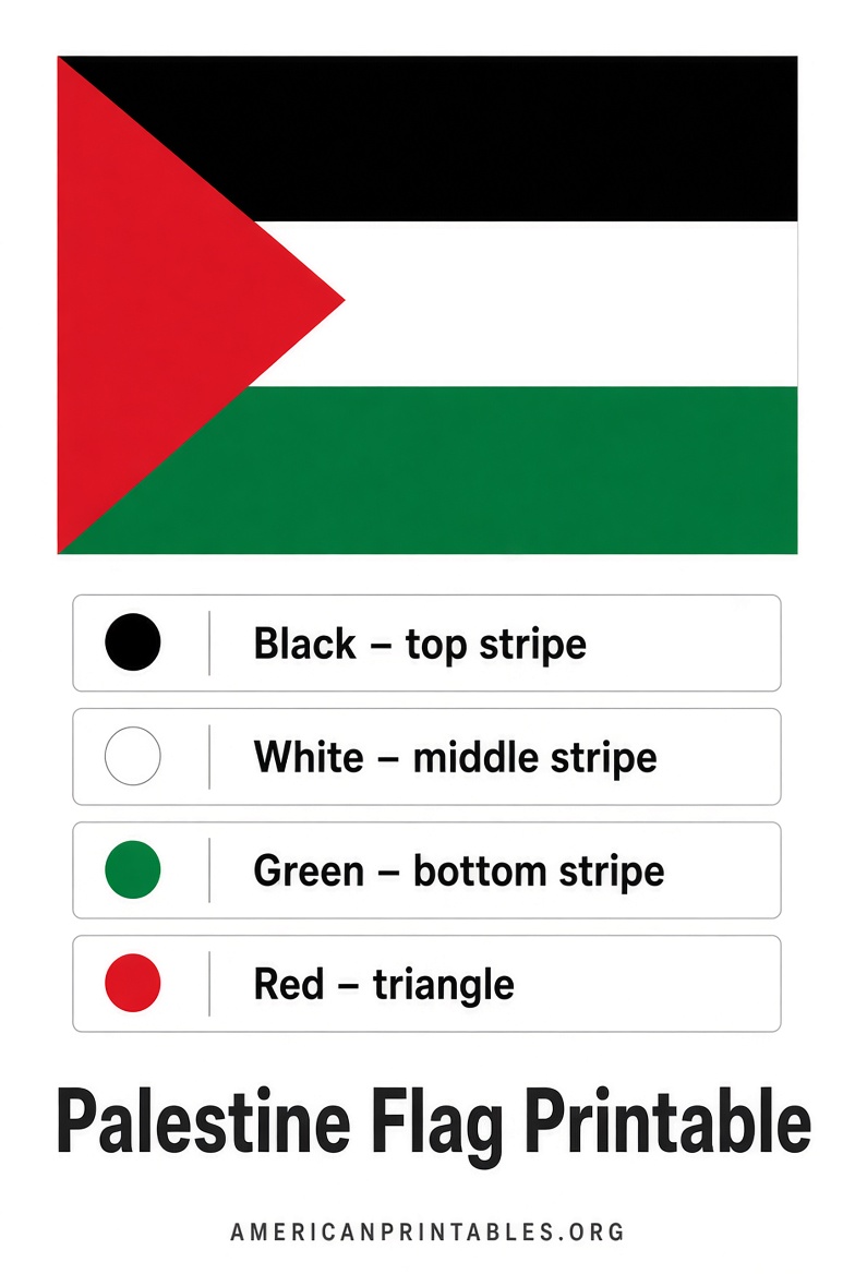Free Printable Palestine Flag PDF Downloads (4)