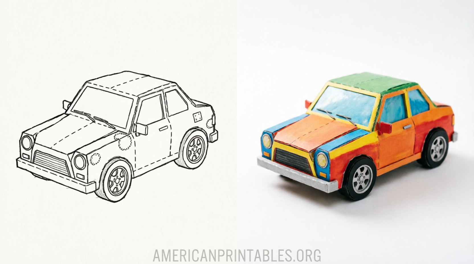 Free Printable Paper Car Templates (1)