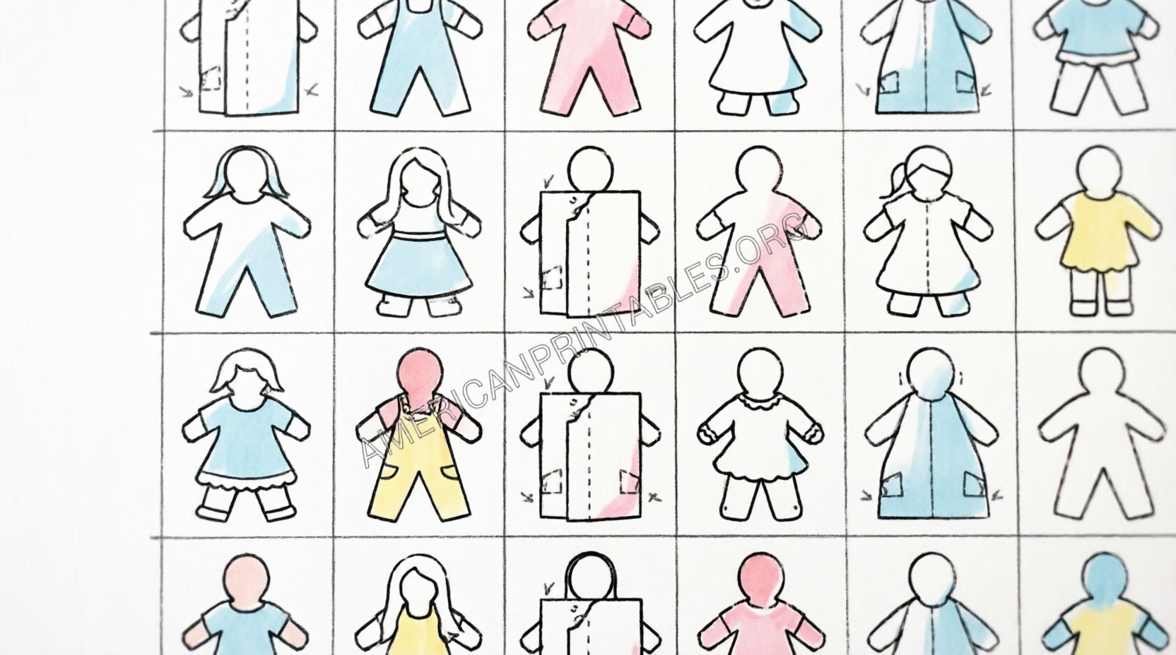 Free Printable Paper Doll Quilt Pattern Guide (2)
