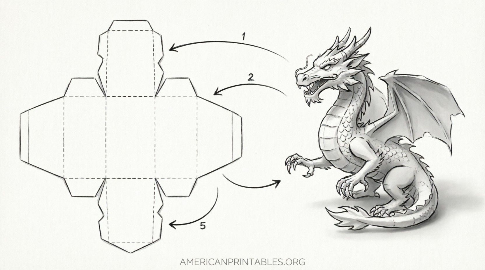 Free Printable Paper Dragon Template for Kids (3)