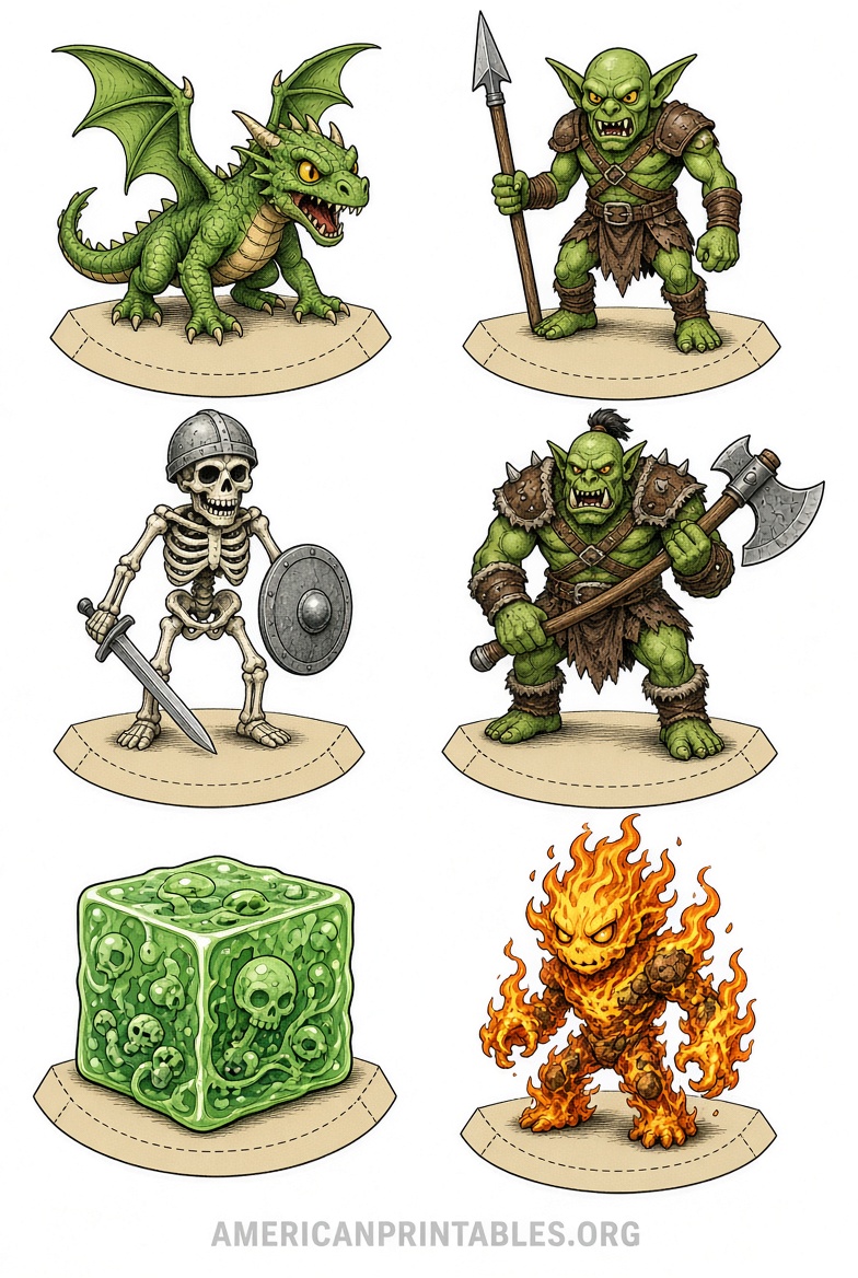 Free Printable Paper Miniatures for D&D (4)