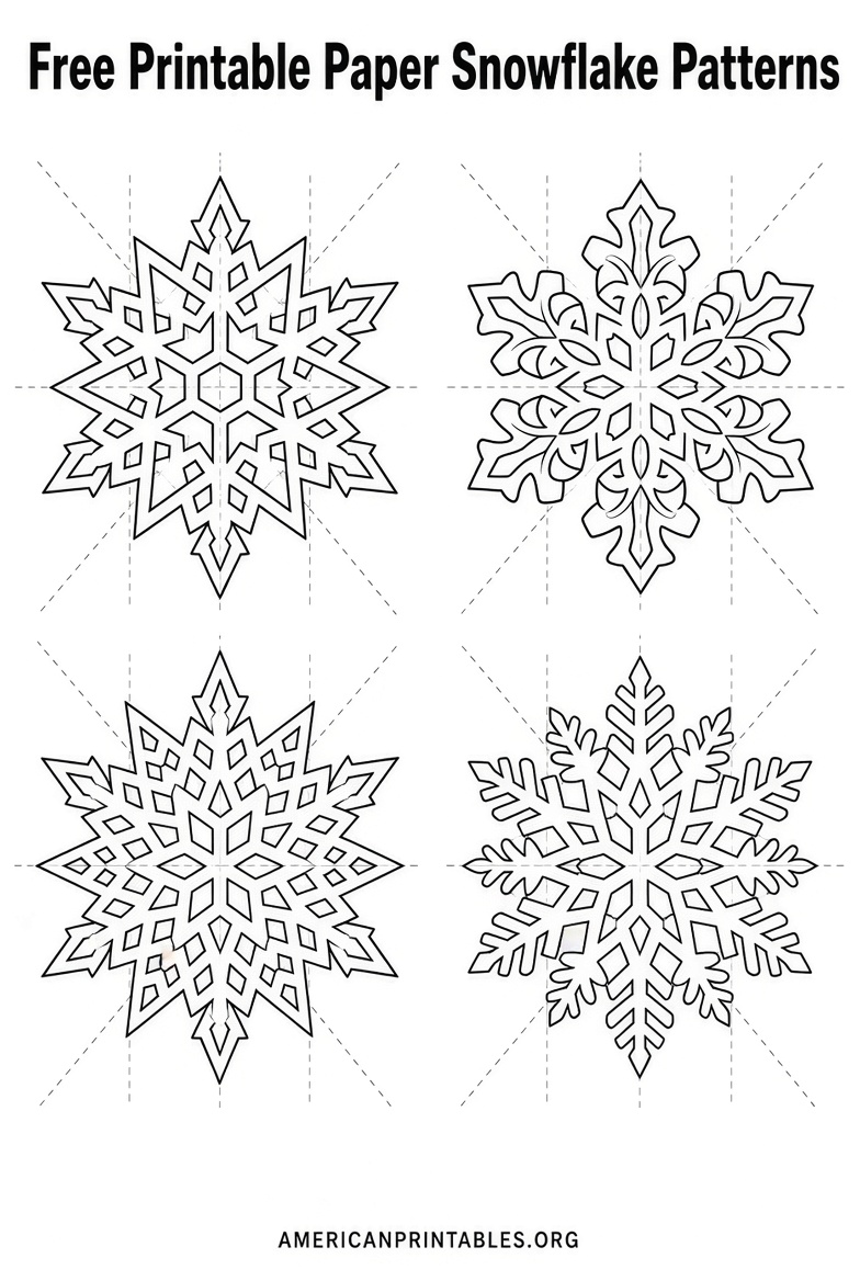 Free Printable Paper Snowflake Patterns (1)