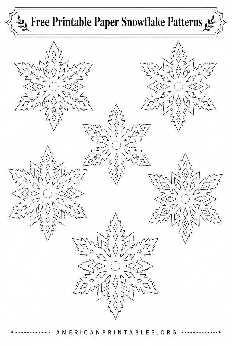 Free Printable Paper Snowflake Patterns (2)