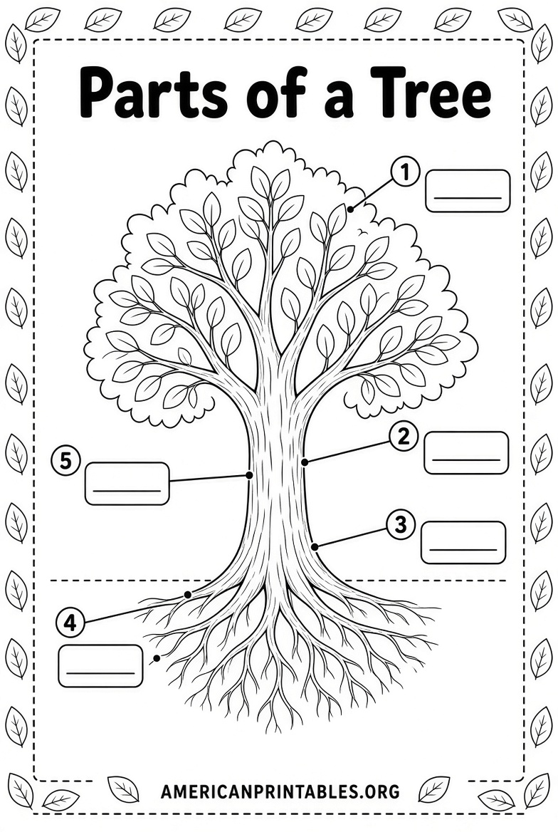 Free Printable Parts of a Tree Worksheet (4)