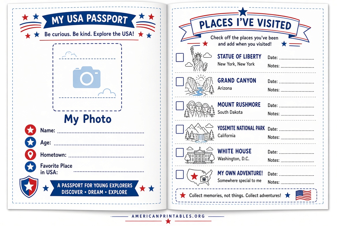Free Printable Passport for Kids Templates (2)
