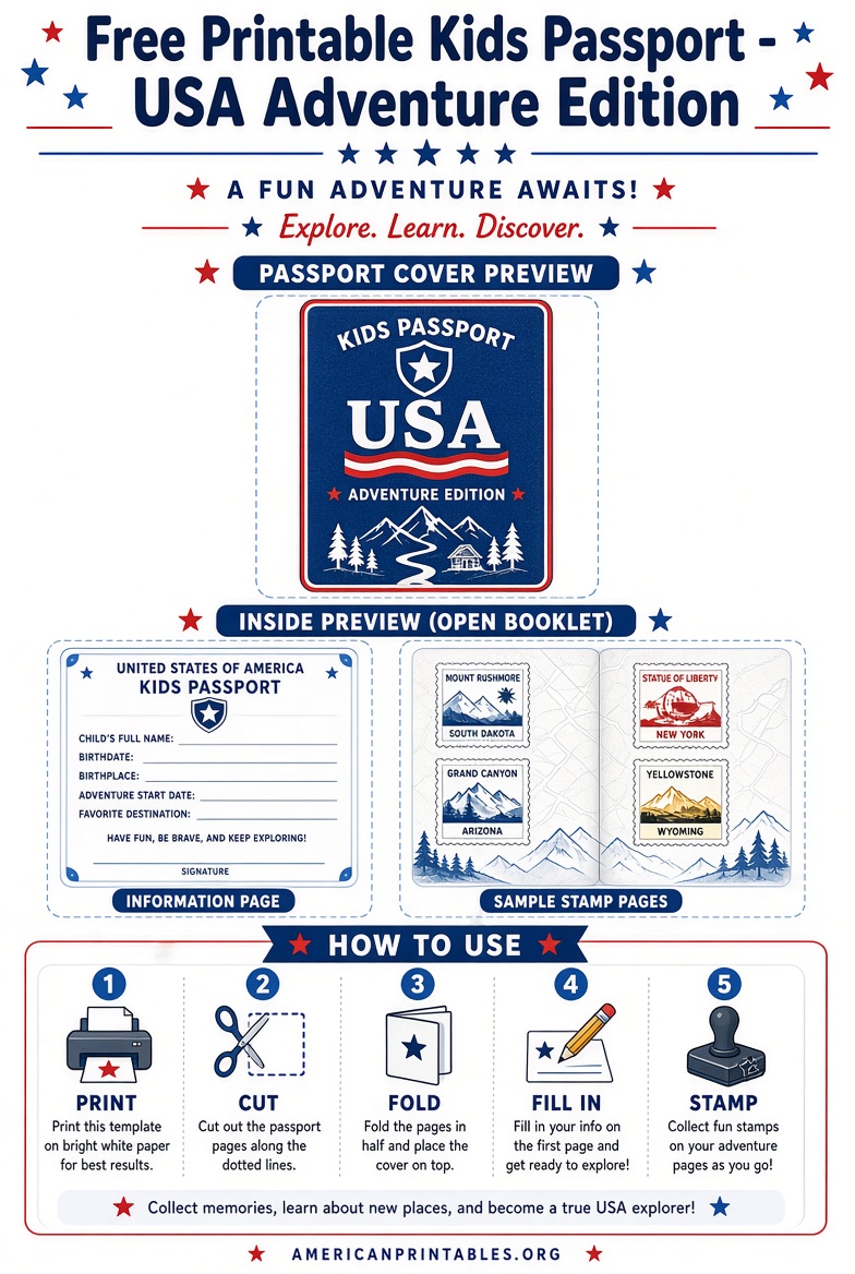 Free Printable Passport for Kids Templates (4)