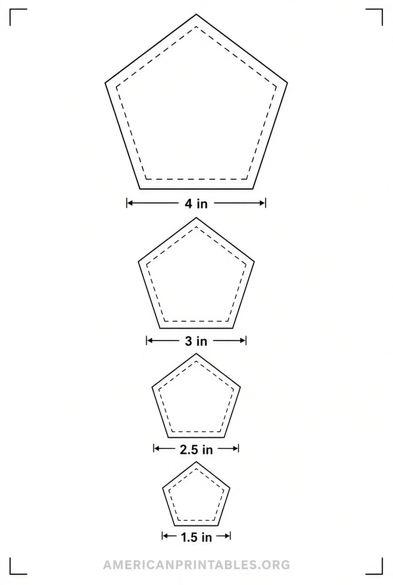 Free Printable Pentagon Templates PDF (4)