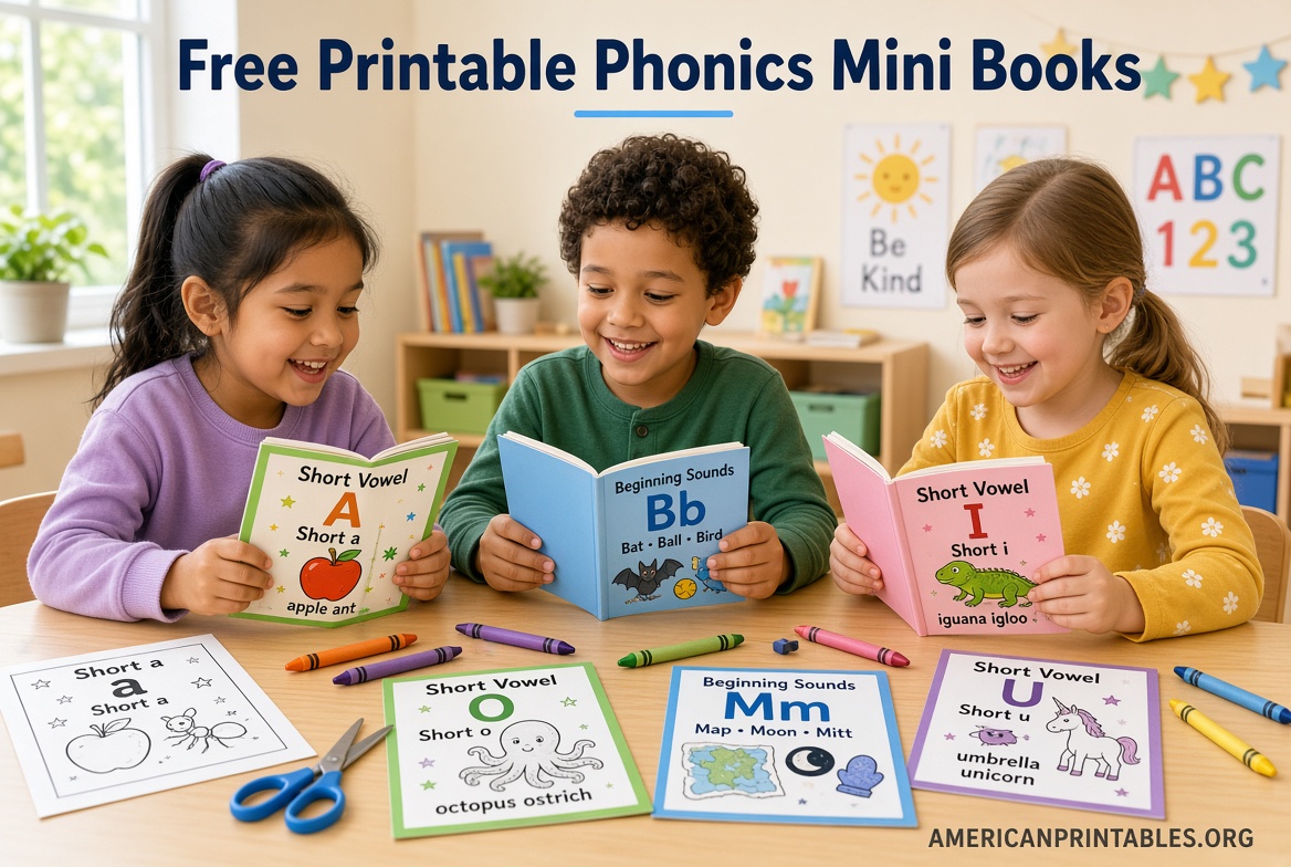 Free Printable Phonics Mini Books for Kids (3)