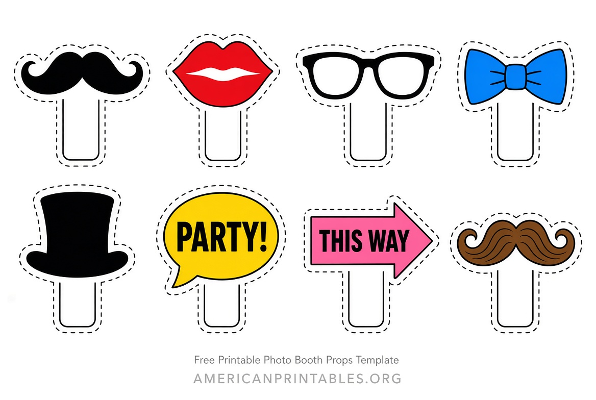 Free Printable Photo Booth Props Templates (1)