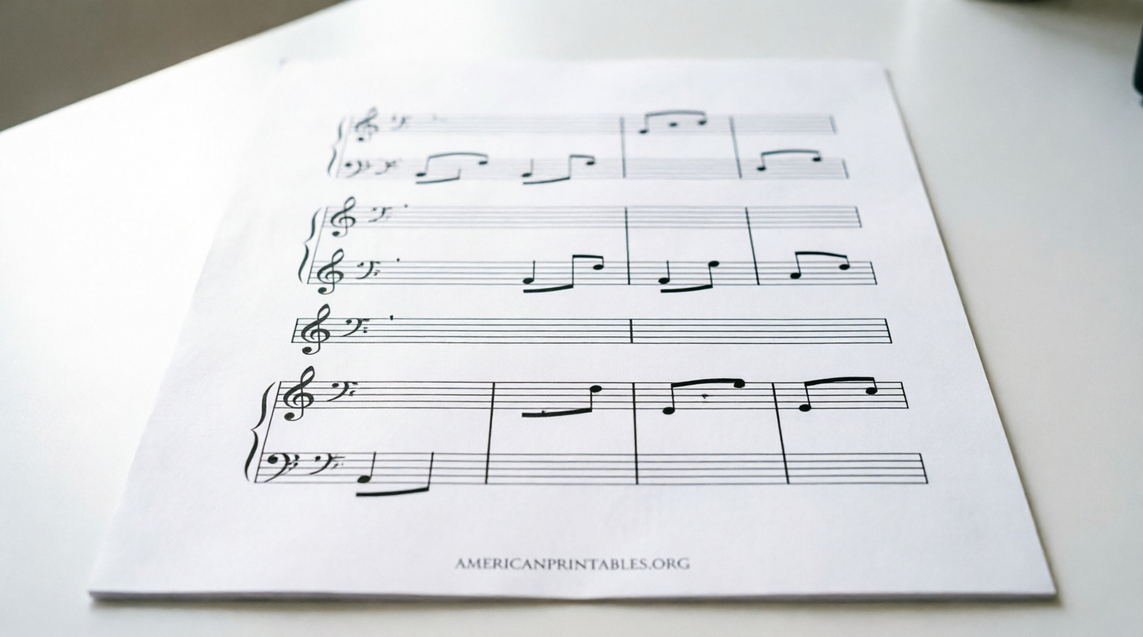 Free Printable Piano Staff Paper PDFs (1)