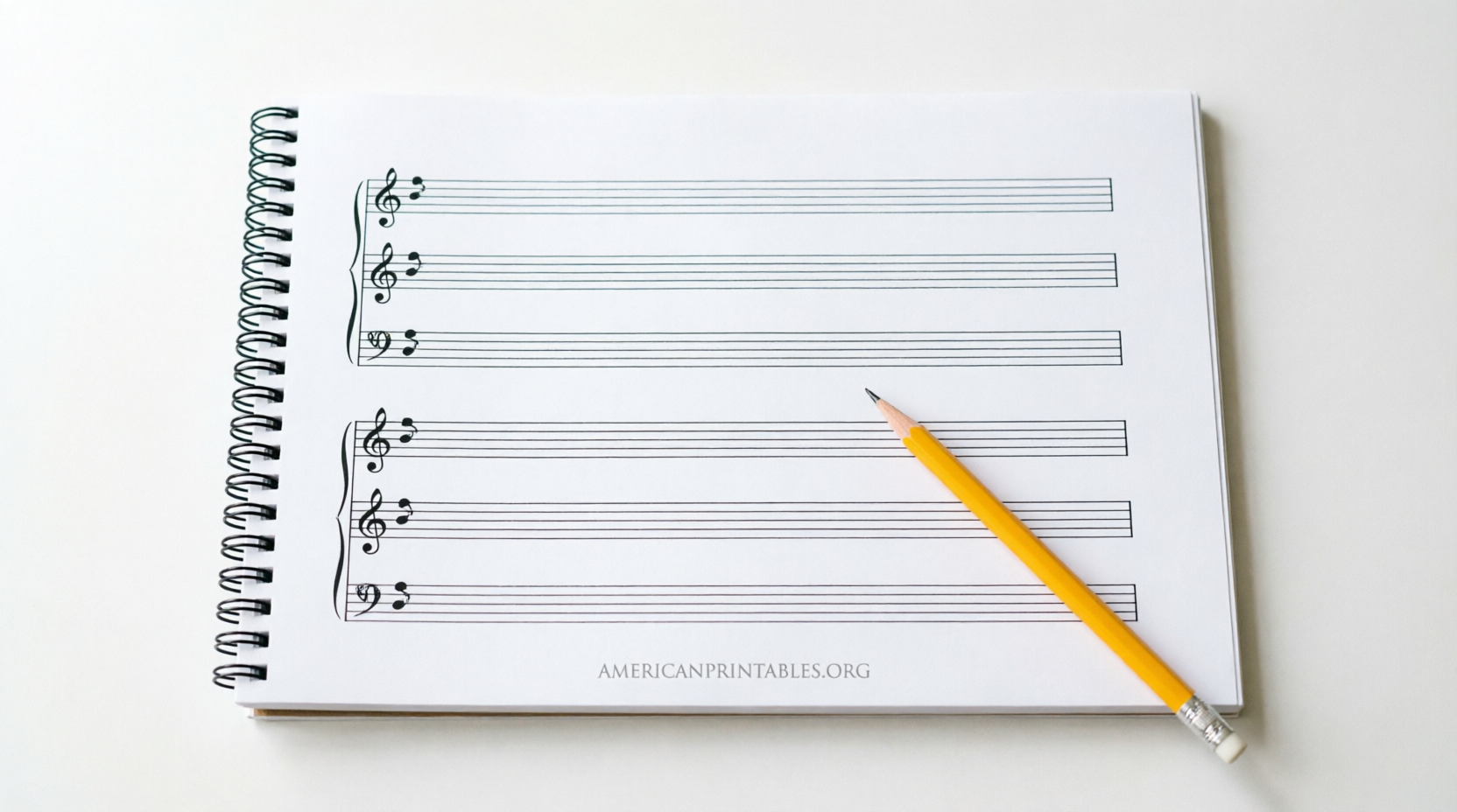 Free Printable Piano Staff Paper PDFs (4)