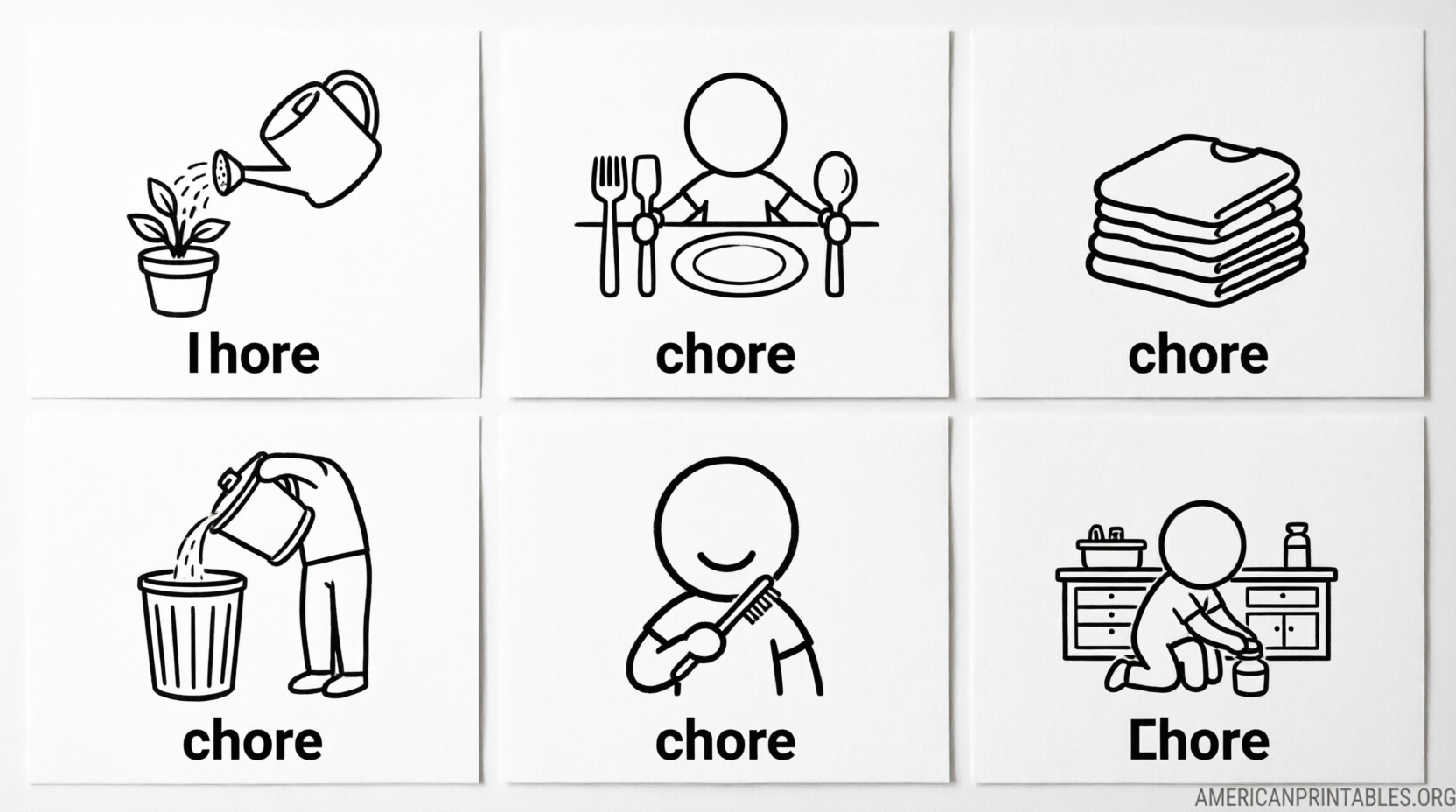 Free Printable Picture Chore Cards for Kids (3)
