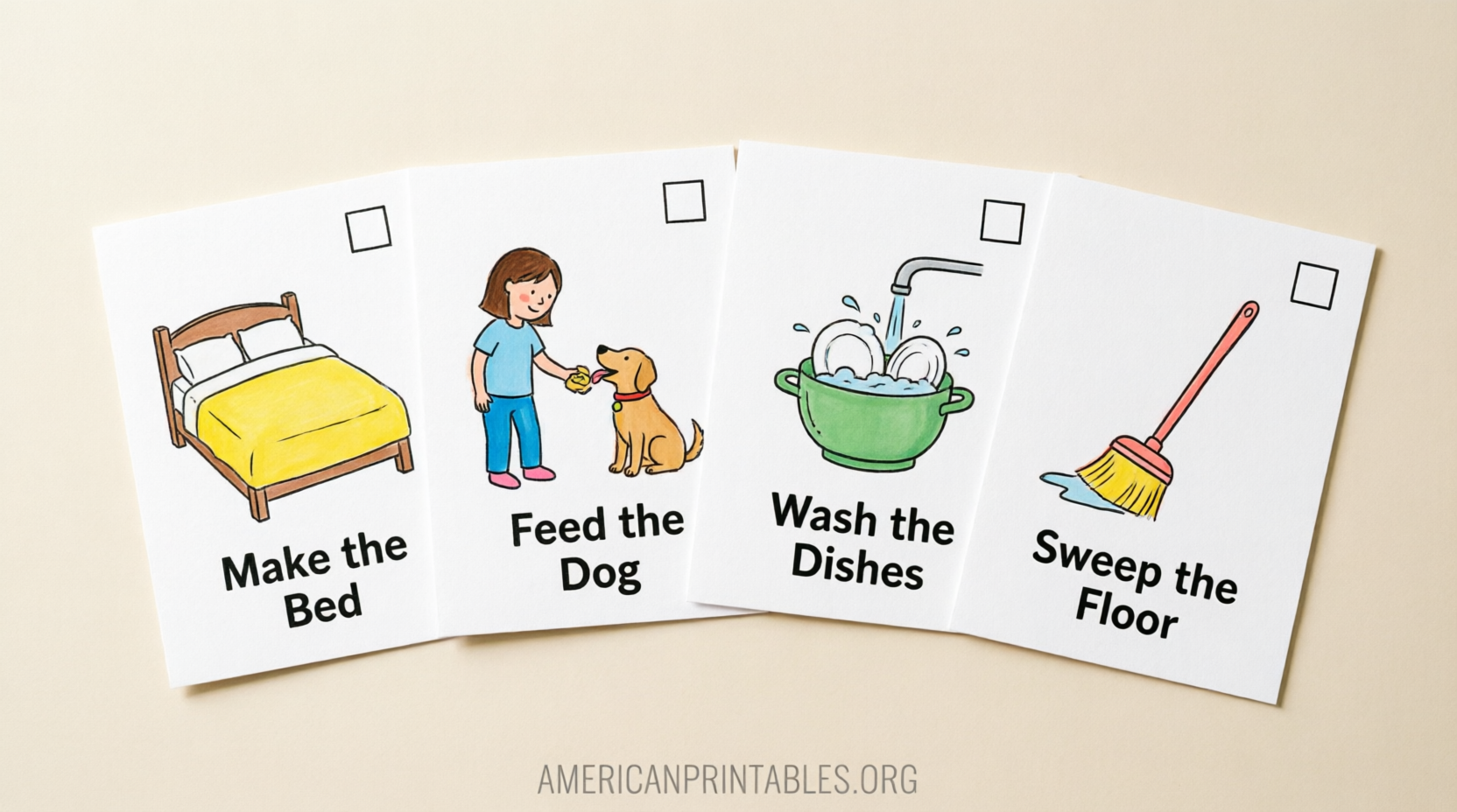 Free Printable Picture Chore Cards for Kids (4)