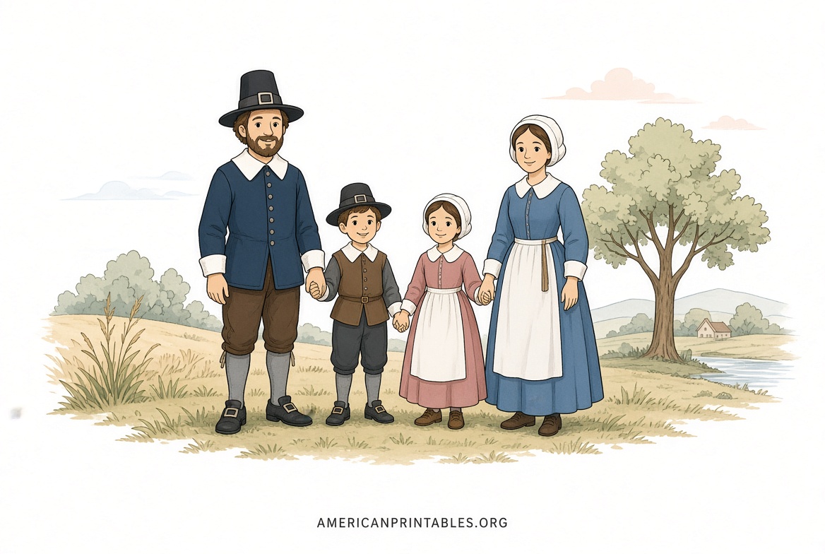 Free Printable Pictures of Pilgrims (4)