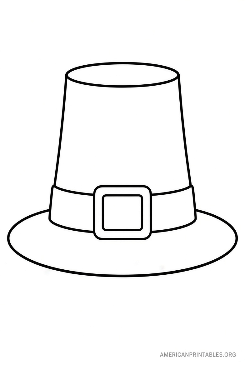 Free Printable Pilgrim Hat Template (1)