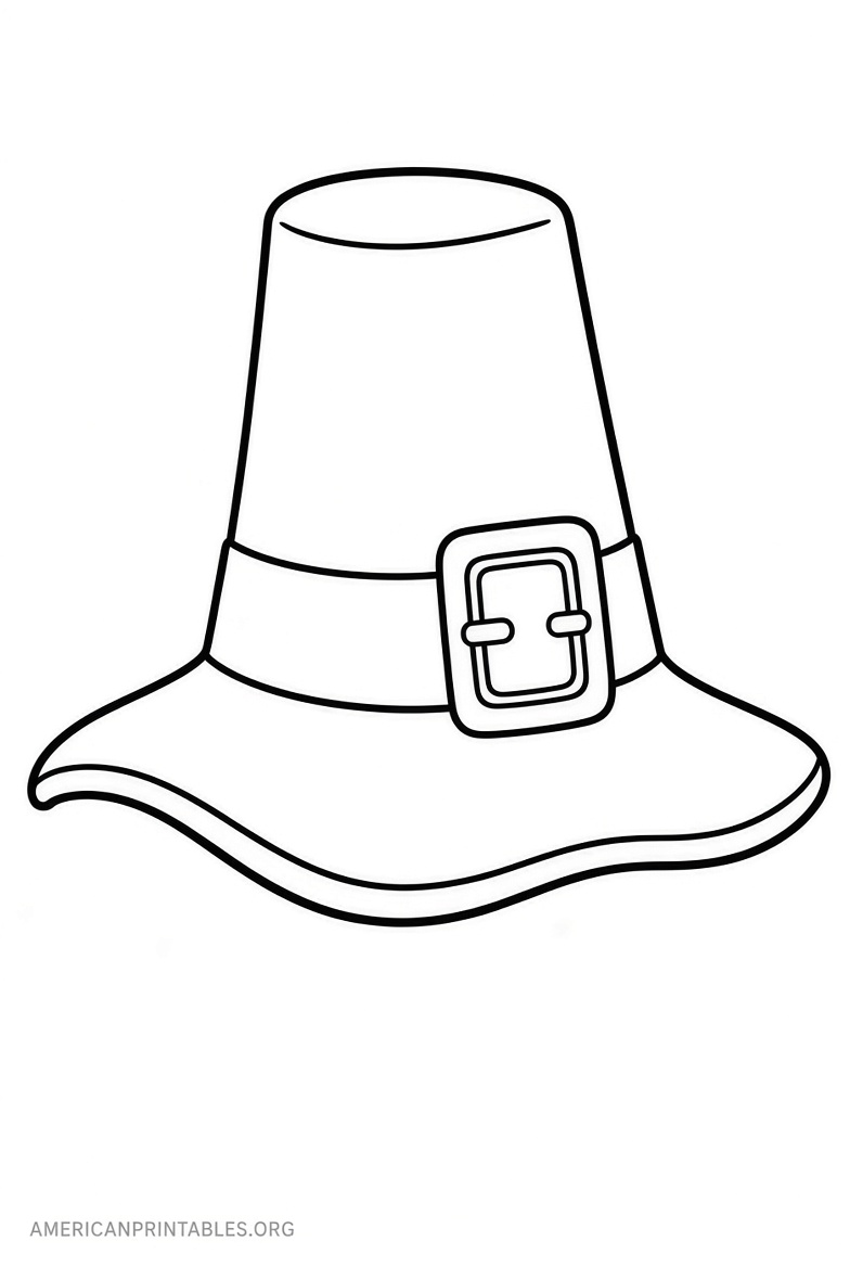 Free Printable Pilgrim Hat Template (3)