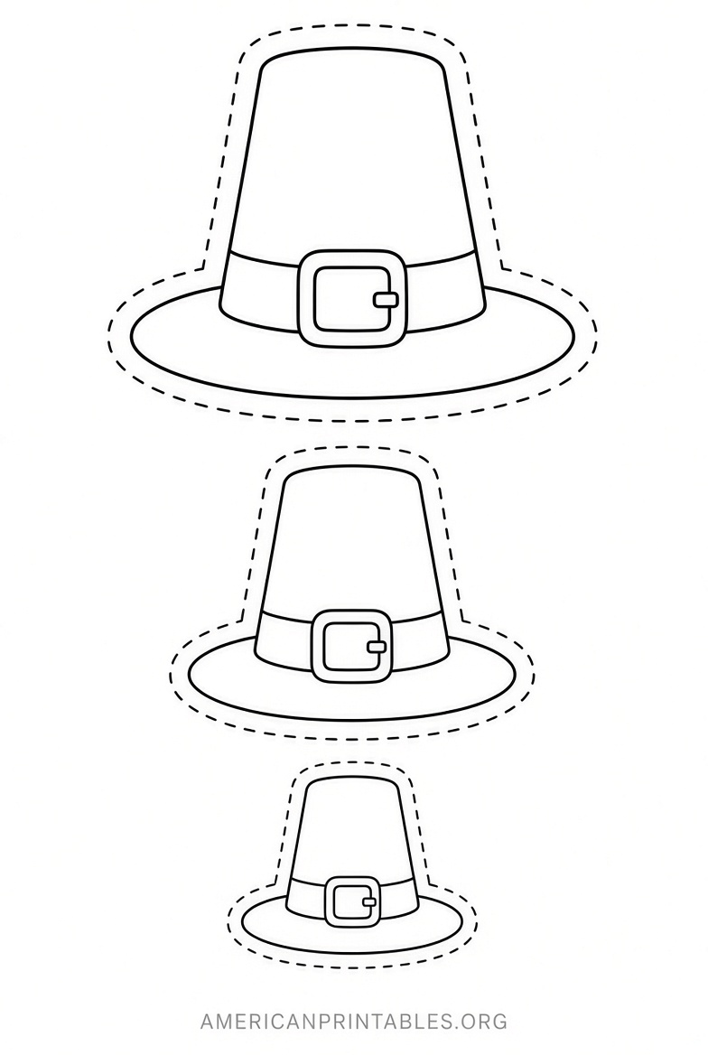Free Printable Pilgrim Hat Template (4)