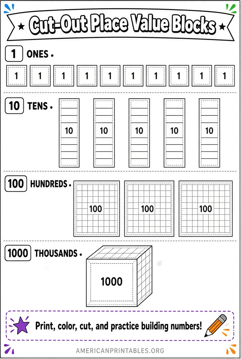 Free Printable Place Value Blocks PDF (2)