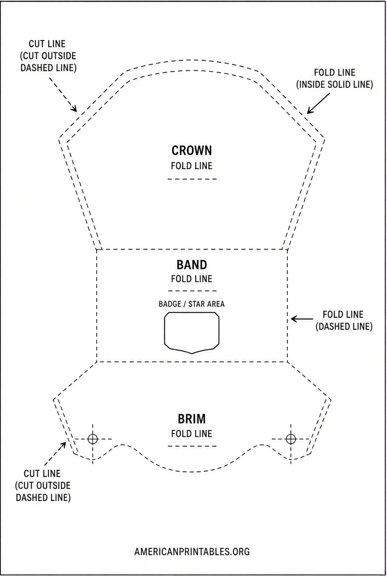 Free Printable Police Hat Template for Kids (1)