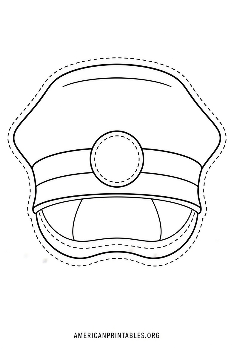 Free Printable Police Hat Template for Kids (3)