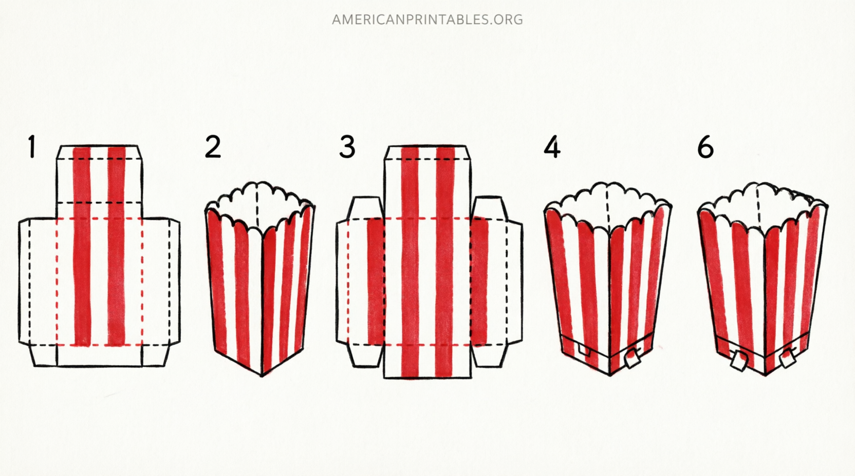Free Printable Popcorn Box Template – Easy DIY (3)