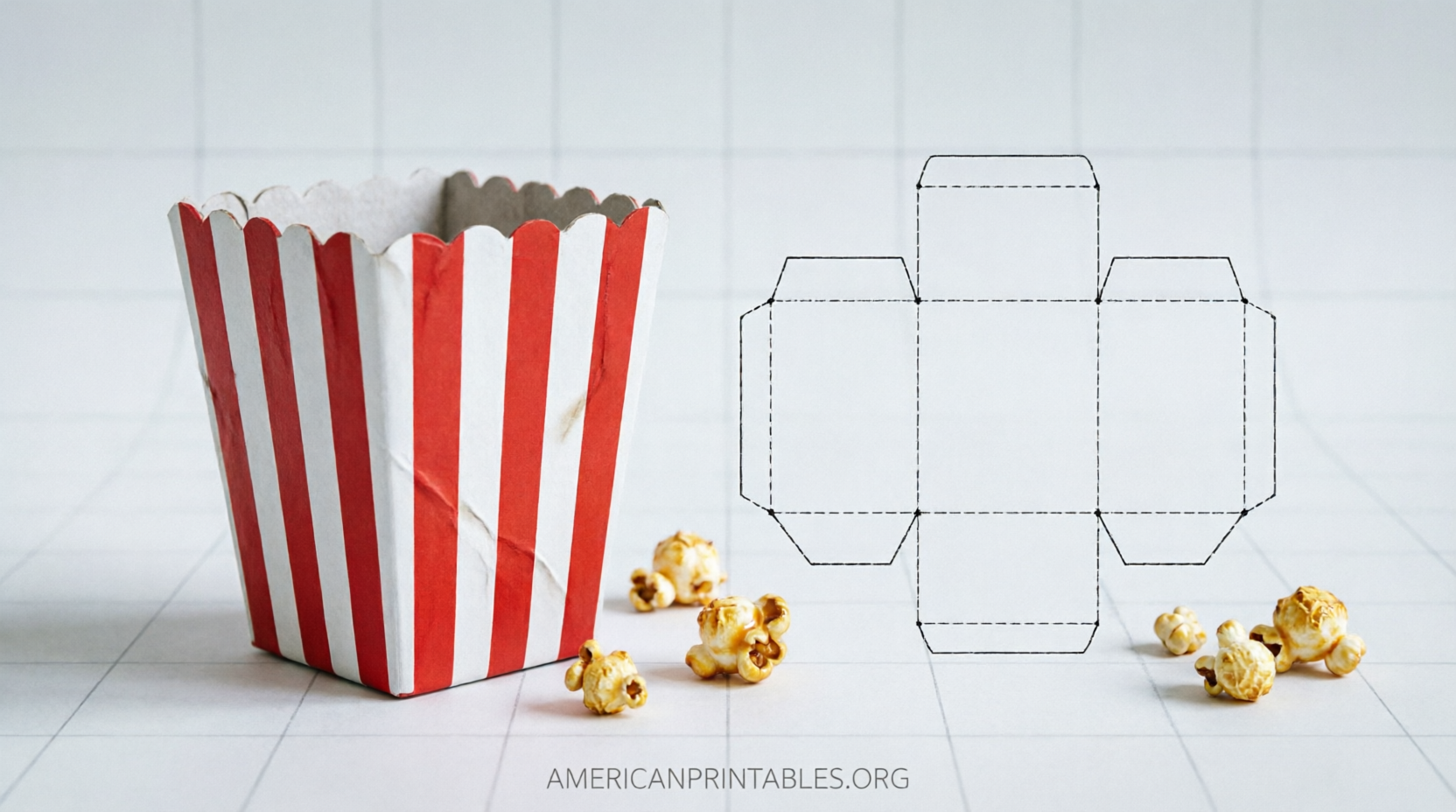 Free Printable Popcorn Box Template – Easy DIY (4)