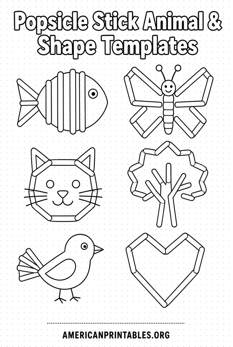 Free Printable Popsicle Stick Shape Templates (3)