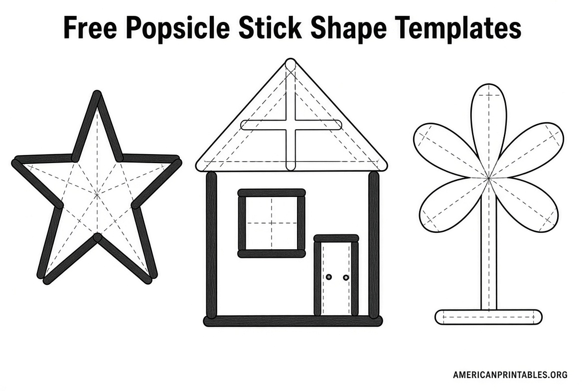 Free Printable Popsicle Stick Shape Templates (4)