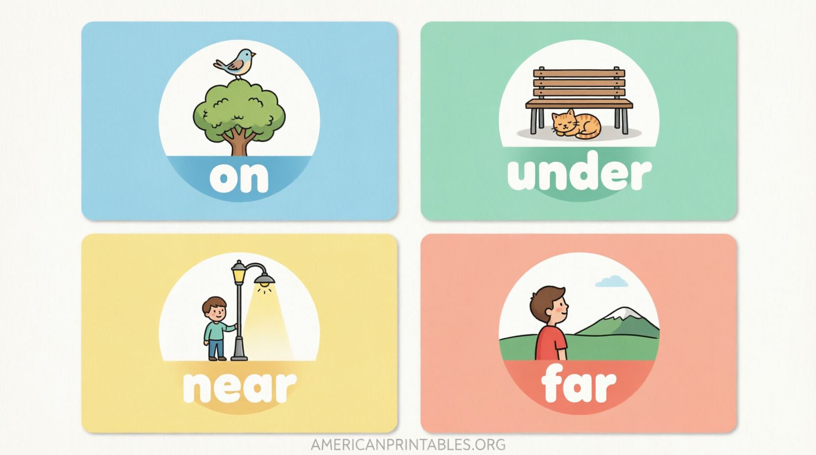 Free Printable Preposition Flashcards for Kids (2)