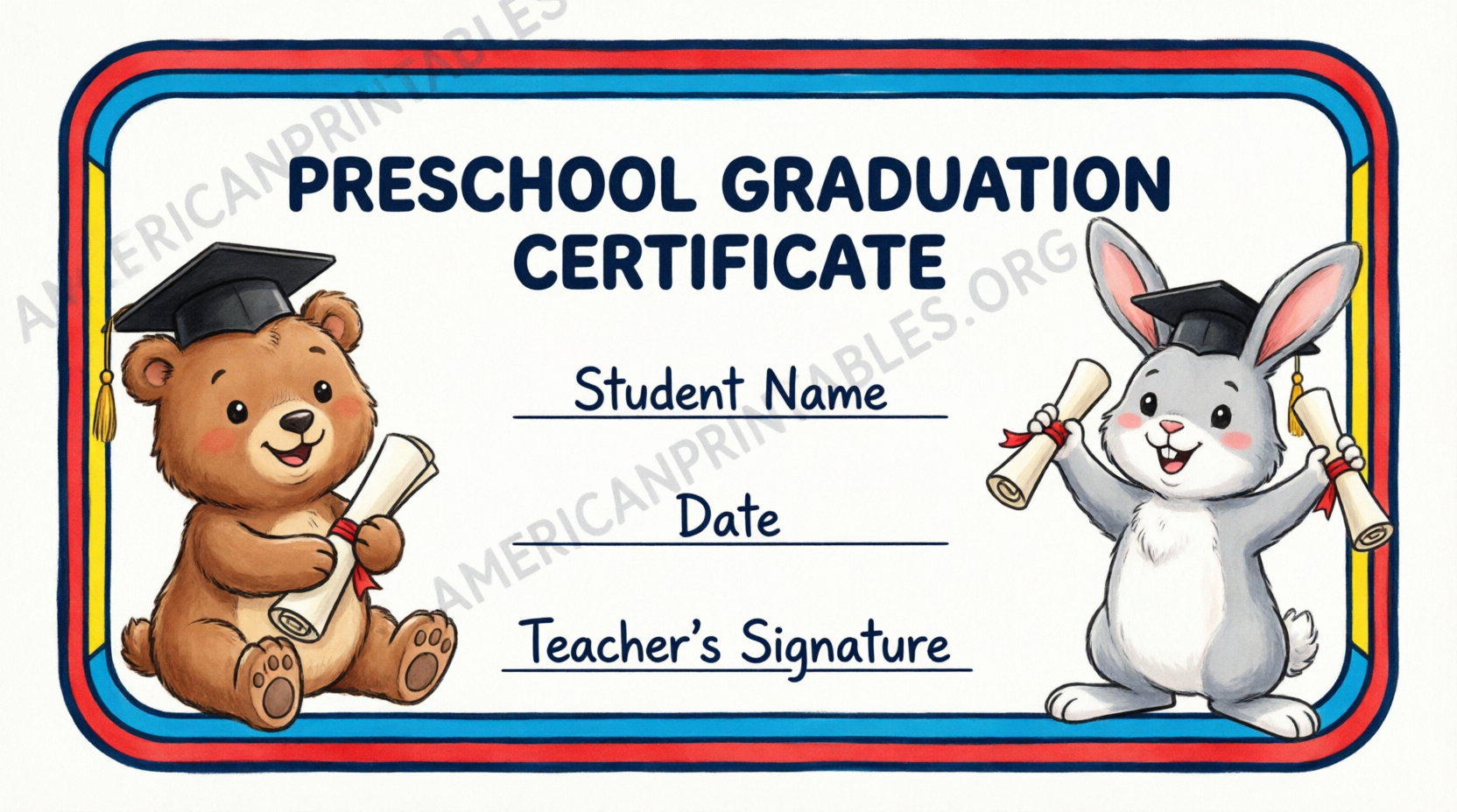 Free Printable Preschool Graduation Certificates (4)