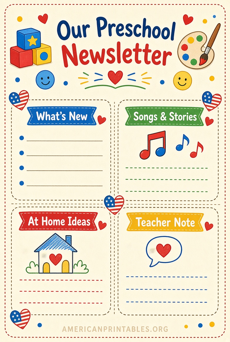 Free Printable Preschool Newsletter Templates (2)