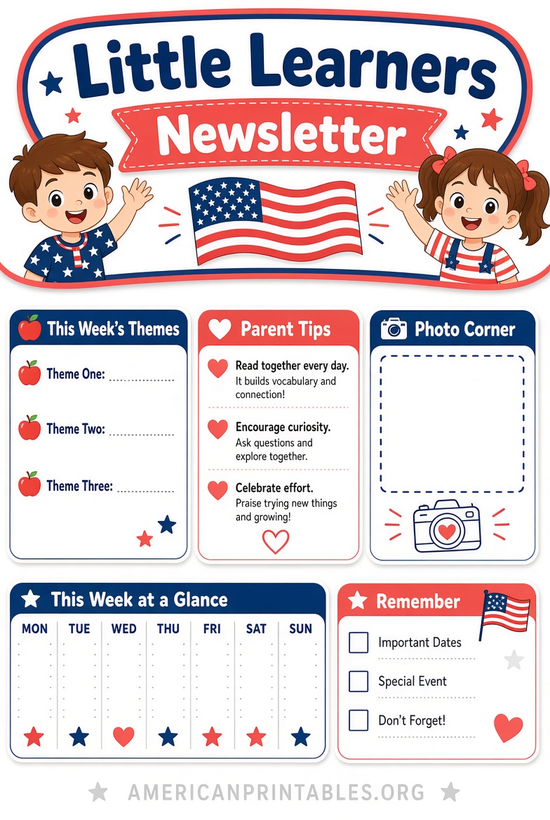 Free Printable Preschool Newsletter Templates (4)
