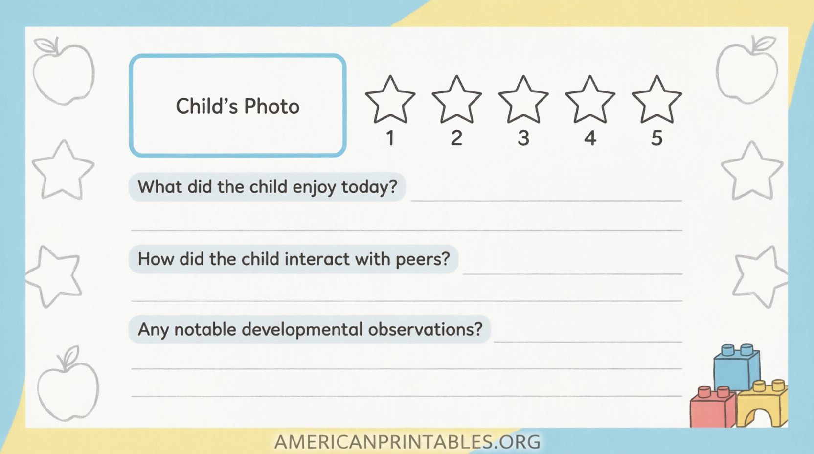 Free Printable Preschool Observation Forms (2)
