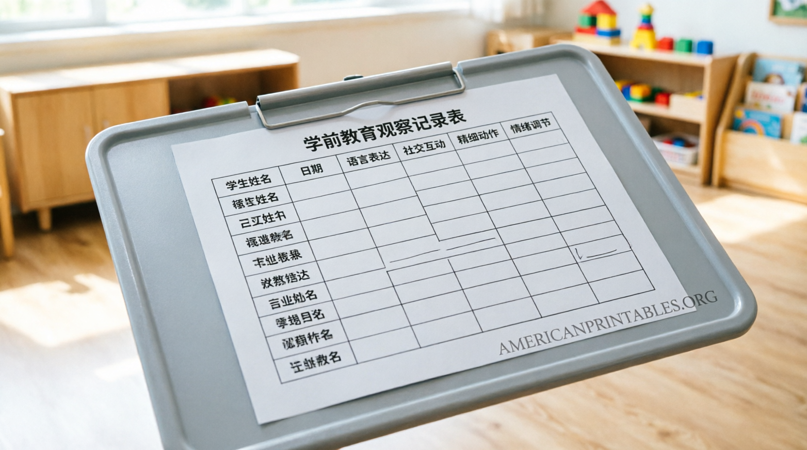 Free Printable Preschool Observation Forms (4)