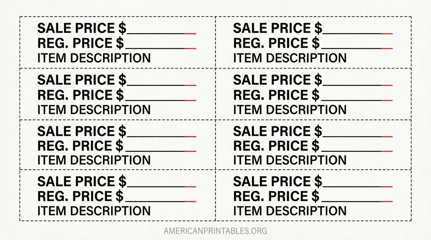 Free Printable Price Tag Templates Download Now (4)