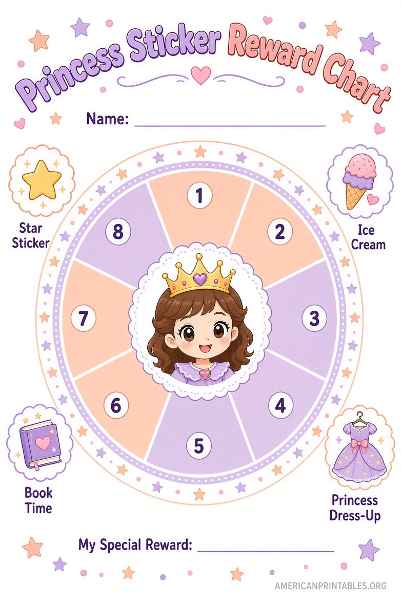 Free Printable Princess Reward Chart (4)